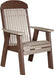 LuxCraft LuxCraft 2' Classic Highback Recycled Plastic Chair Weather Wood on Chestnut Brown Chair 2CPBWWCBR