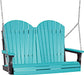 LuxCraft LuxCraft Adirondack 4ft. Recycled Plastic Porch Swing Aruba Blue on Black / Adirondack Porch Swing 4APSABB