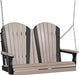 LuxCraft LuxCraft Adirondack 4ft. Recycled Plastic Porch Swing Weatherwood on Black / Adirondack Porch Swing 4APSWWB