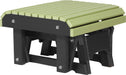 LuxCraft LuxCraft Recycled Plastic Glider Footrest Lime Green on Black Accessories PGFLGB
