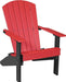 LuxCraft LuxCraft Recycled Plastic Lakeside Adirondack Chair Red on Black Adirondack Deck Chair LACRB
