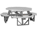 LuxCraft LuxCraft Recycled Plastic Octagon Picnic Table Dove Gray On Slate Tables POPTDGS