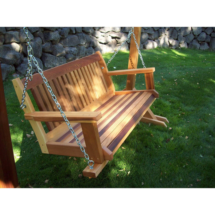 Wood Country Wood Country Cabbage Hill 4ft Red Cedar Swing Porch Swing