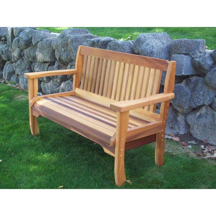 Wood Country Wood Country Cabbage Hill Red Cedar Outdoor Garden Bench Outdoor Bench