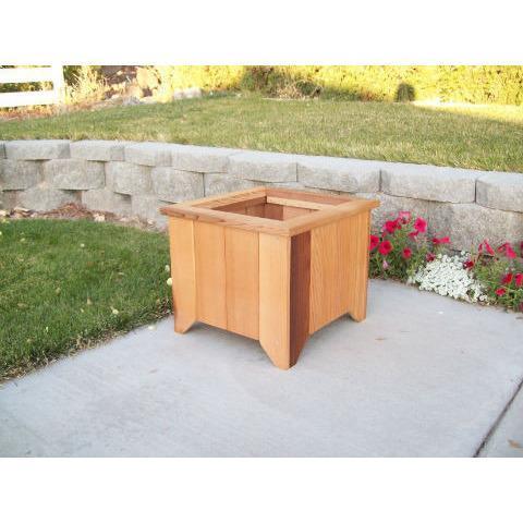 Wood Country Wood Country Square Cedar Planter Box #3 / Cedar Stain + $5.00 Planter Box WCCPBCS