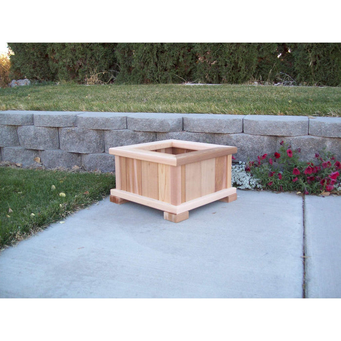 Wood Country Wood Country Square Patio Planter Small / Unstained Planter Box WCPPU