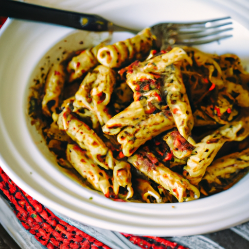 "A Delicious Twist on Classic Italian Pasta: Sun-dried Tomato and Basil Pesto Linguine Recipe"