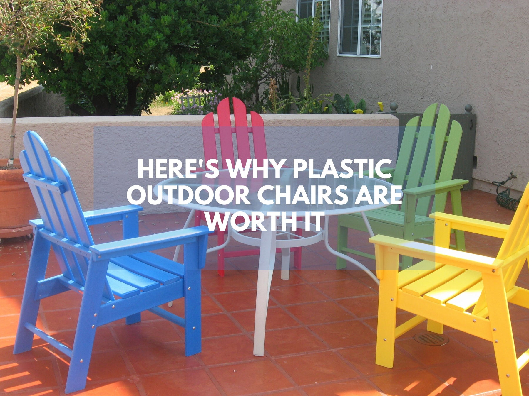 Recycled plastic outdoor chairs