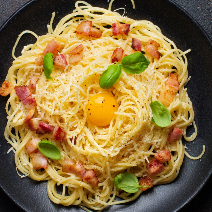 How to Make Spaghetti Carbonara with Crispy Bacon
