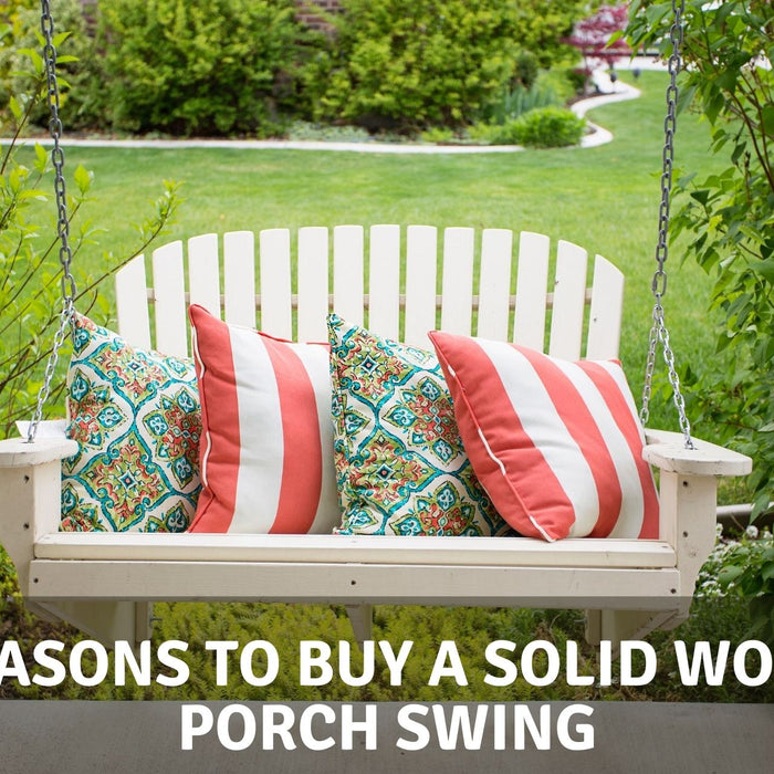 solid wood porch swing
