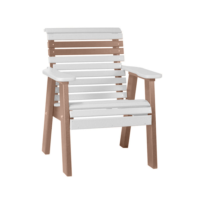 LuxCraft White 2' Rollback Recycled Plastic Chair