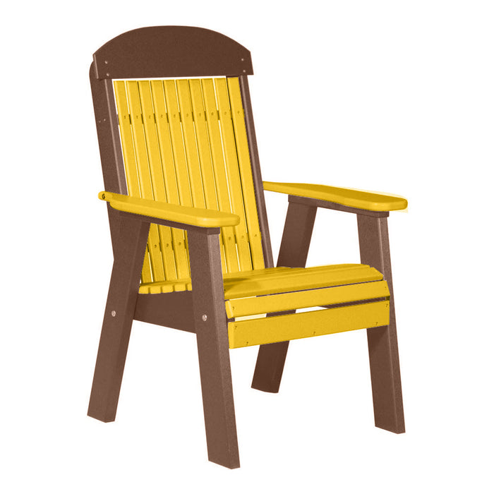 LuxCraft Yellow 2' Classic Highback Recycled Plastic Chair