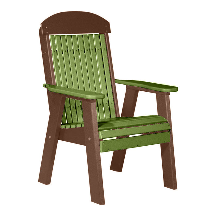LuxCraft Lime Green 2' Classic Highback Recycled Plastic Chair