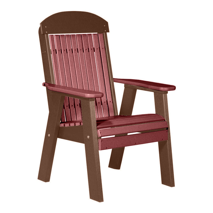 LuxCraft Cherrywood 2' Classic Highback Recycled Plastic Chair With Cup Holder