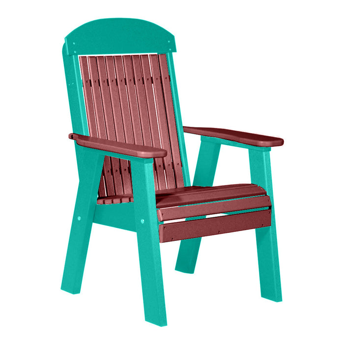 LuxCraft Cherrywood 2' Classic Highback Recycled Plastic Chair With Cup Holder