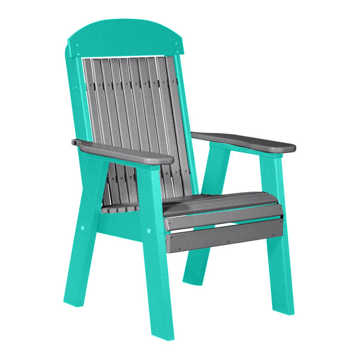 LuxCraft Gray 2' Classic Highback Recycled Plastic Chair