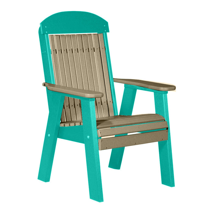 LuxCraft Weatherwood 2' Classic Highback Recycled Plastic Chair