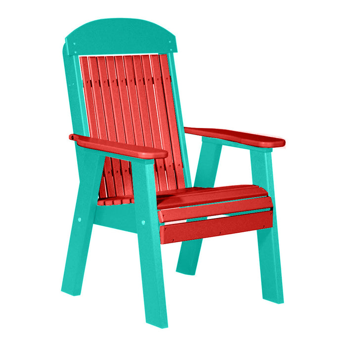 LuxCraft Red 2' Classic Highback Recycled Plastic Chair