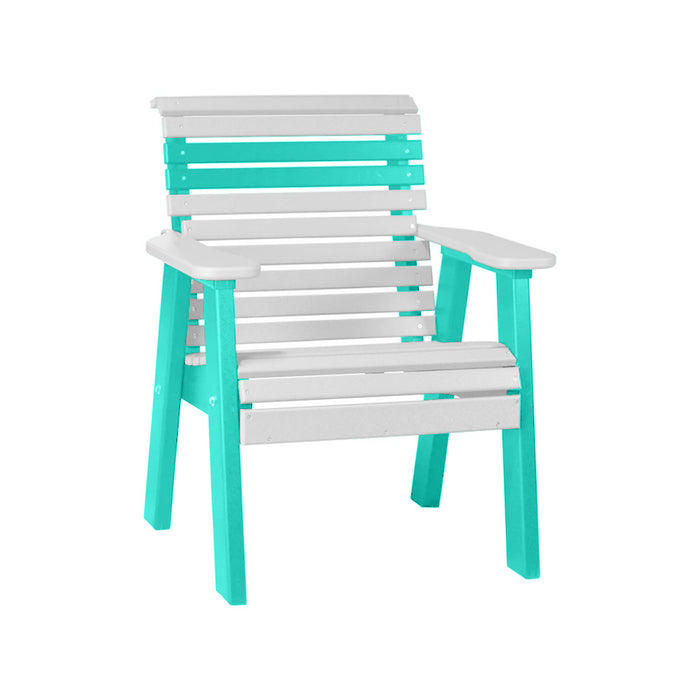 LuxCraft White 2' Rollback Recycled Plastic Chair