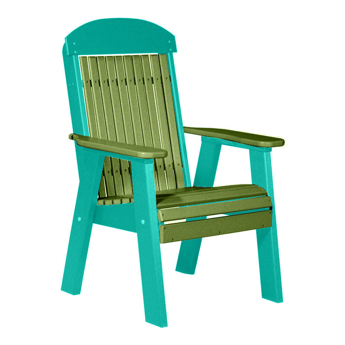 LuxCraft Lime Green 2' Classic Highback Recycled Plastic Chair