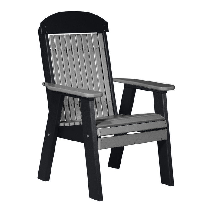 LuxCraft Slate 2' Classic Highback Recycled Plastic Chair With Cup Holder