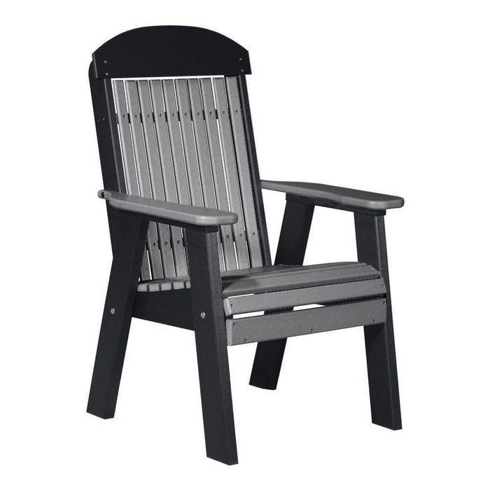 LuxCraft Gray 2' Classic Highback Recycled Plastic Chair