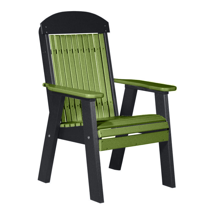 LuxCraft Lime Green 2' Classic Highback Recycled Plastic Chair