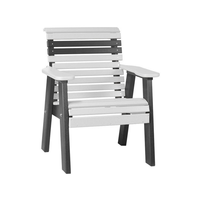 LuxCraft White 2' Rollback Recycled Plastic Chair