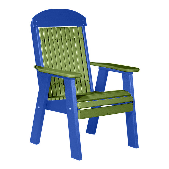 LuxCraft Lime Green 2' Classic Highback Recycled Plastic Chair