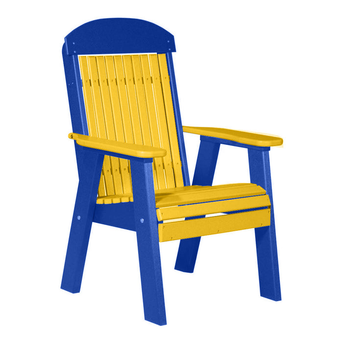 LuxCraft Yellow 2' Classic Highback Recycled Plastic Chair