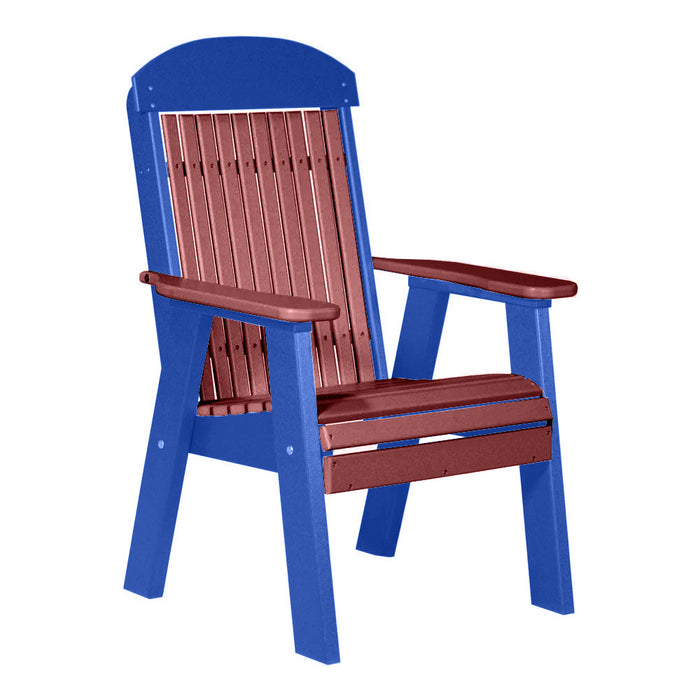 LuxCraft Cherrywood 2' Classic Highback Recycled Plastic Chair With Cup Holder