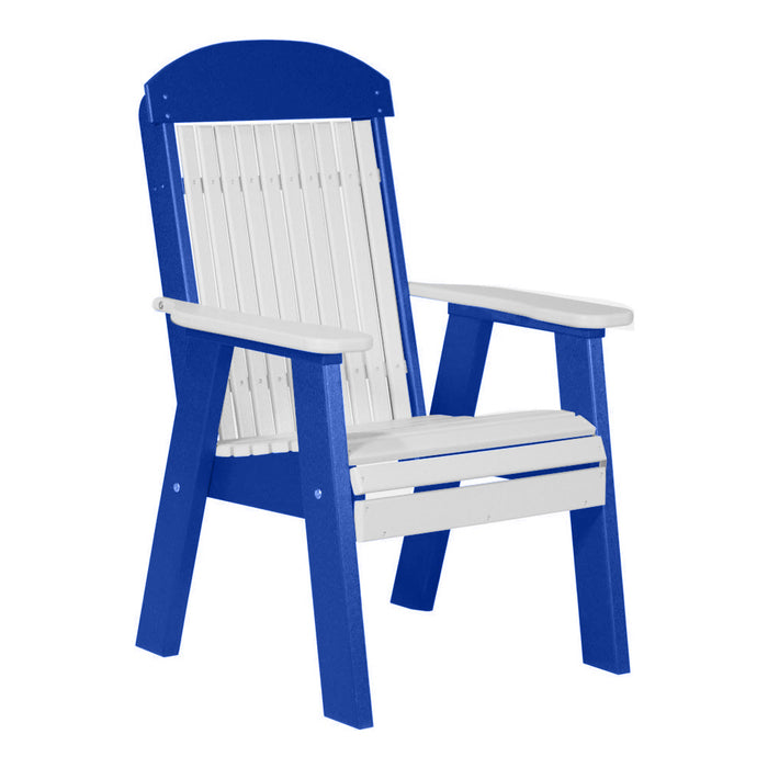 LuxCraft White 2' Classic Highback Recycled Plastic Chair