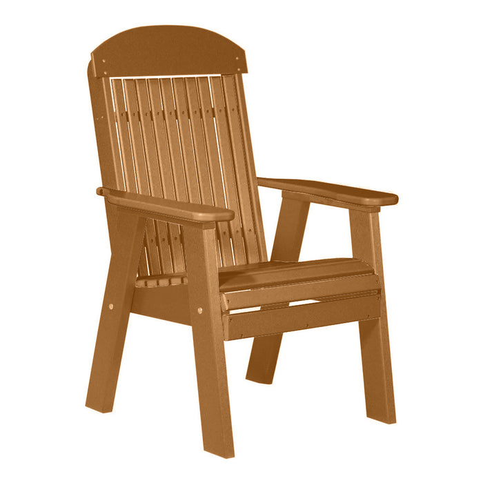 LuxCraft Cedar 2' Classic Highback Recycled Plastic Chair
