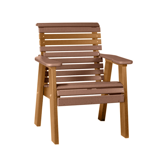 LuxCraft Antique Mahogany 2' Rollback Recycled Plastic Chair