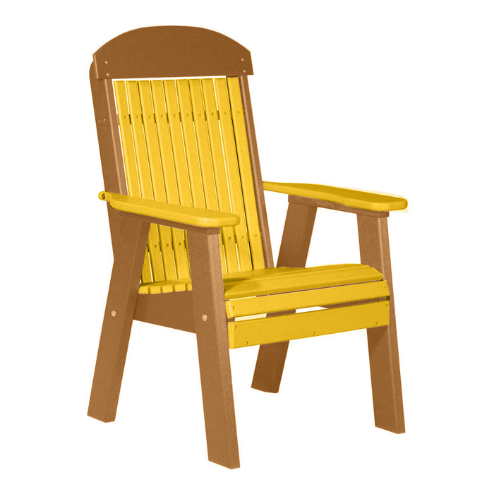 LuxCraft Yellow 2' Classic Highback Recycled Plastic Chair