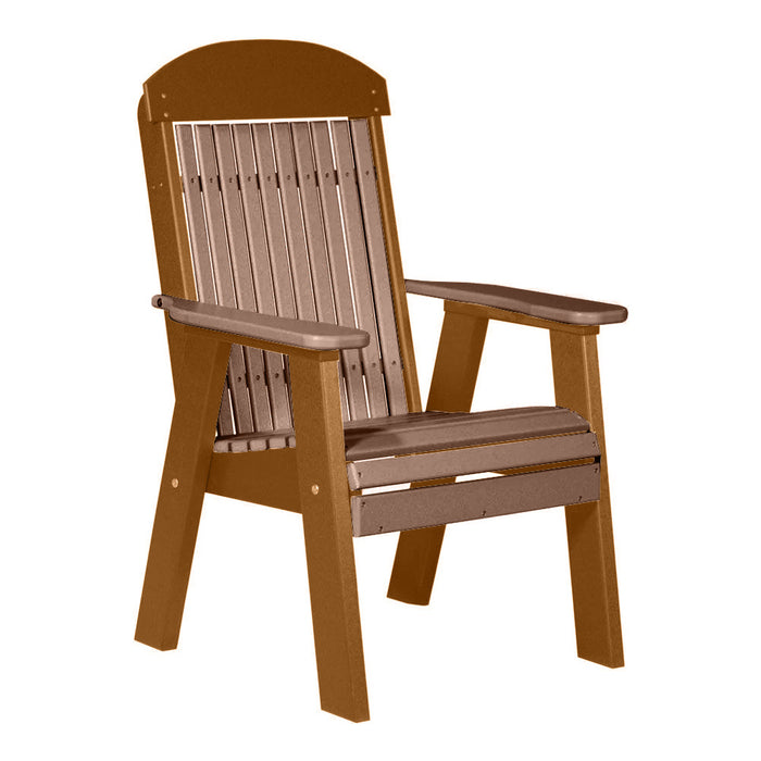LuxCraft Antique Mahogany 2' Classic Highback Recycled Plastic Chair