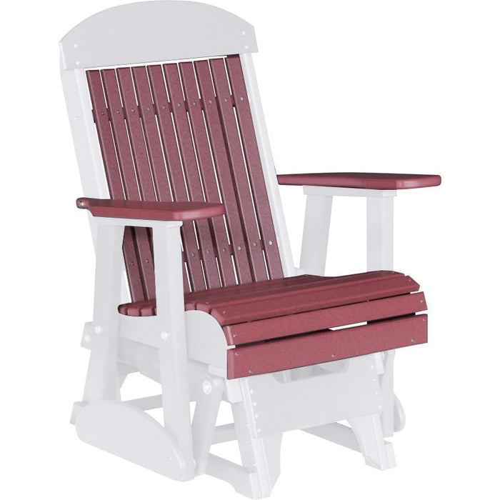 LuxCraft Cherry 2 foot Classic Highback Recycled Plastic Glider Chair