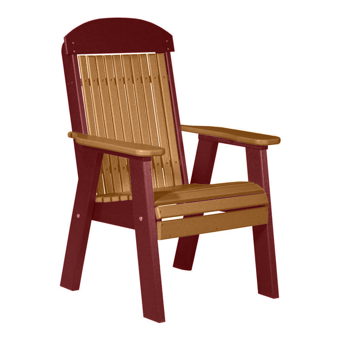 LuxCraft Cedar 2' Classic Highback Recycled Plastic Chair