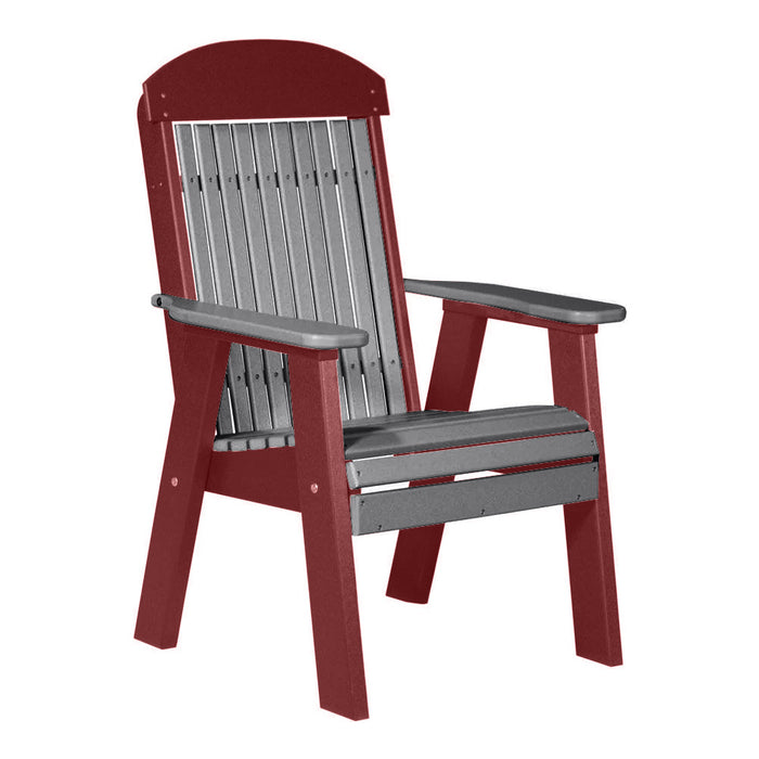 LuxCraft Gray 2' Classic Highback Recycled Plastic Chair