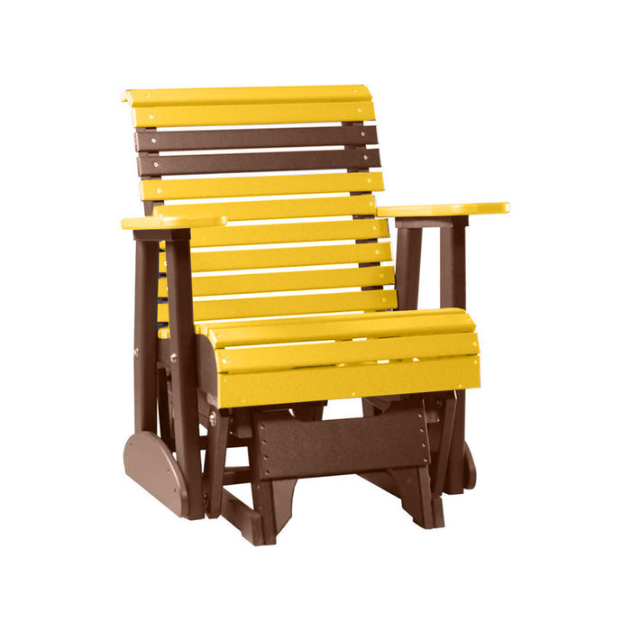 LuxCraft Yellow 2 foot Rollback Recycled Plastic Glider Chair