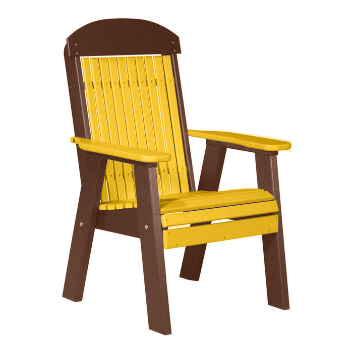 LuxCraft Yellow 2' Classic Highback Recycled Plastic Chair