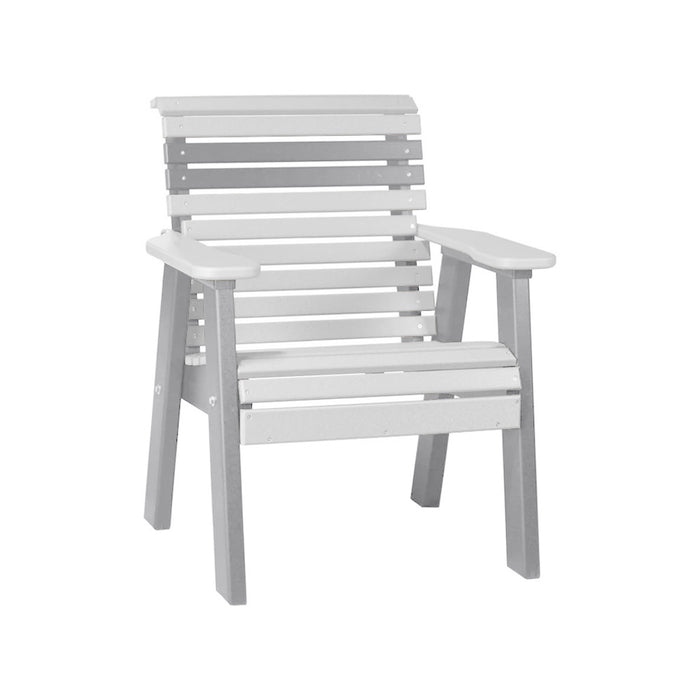 LuxCraft White 2' Rollback Recycled Plastic Chair