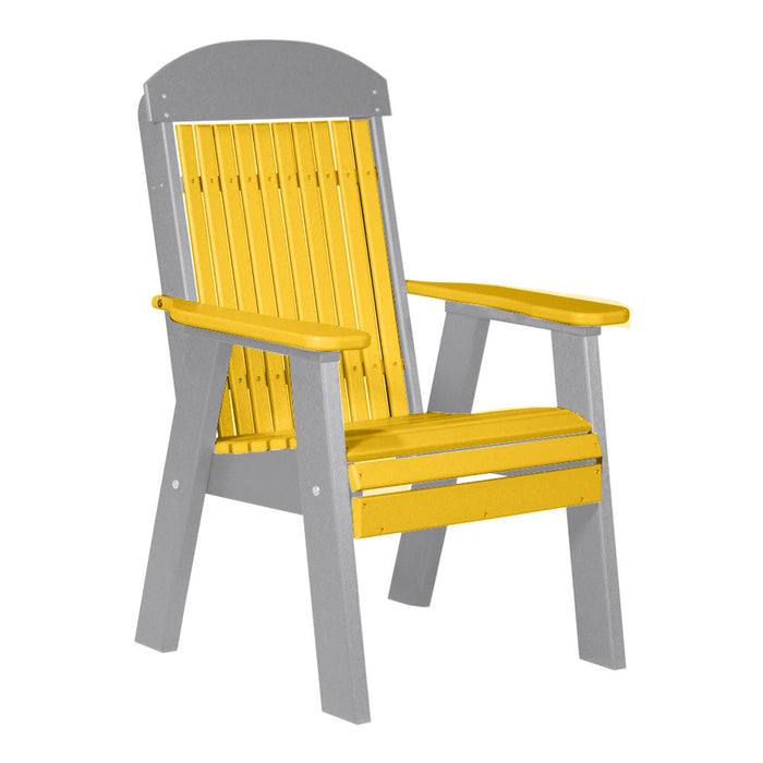 LuxCraft Yellow 2' Classic Highback Recycled Plastic Chair