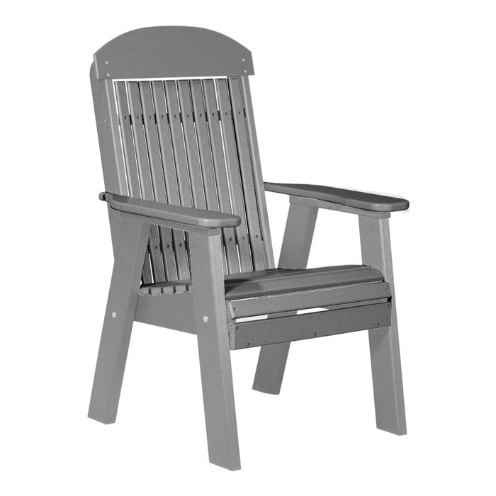 LuxCraft Slate 2' Classic Highback Recycled Plastic Chair With Cup Holder