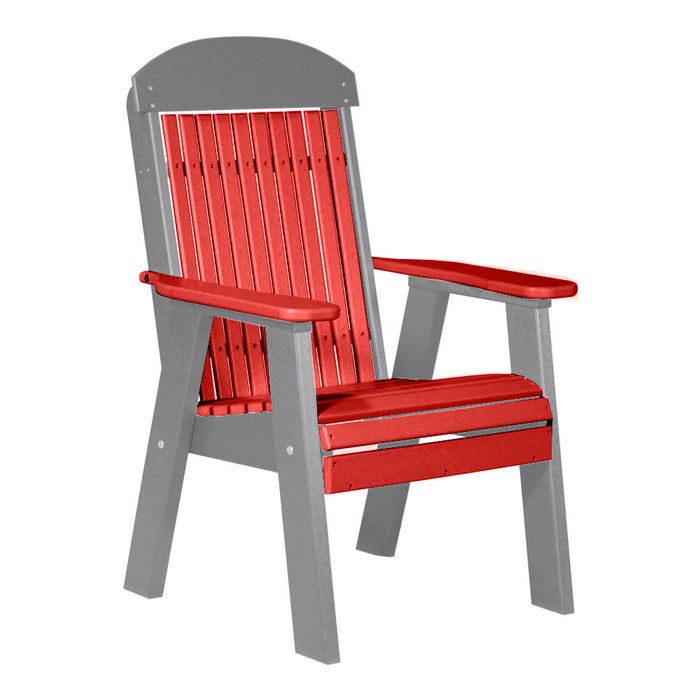 LuxCraft Red 2' Classic Highback Recycled Plastic Chair