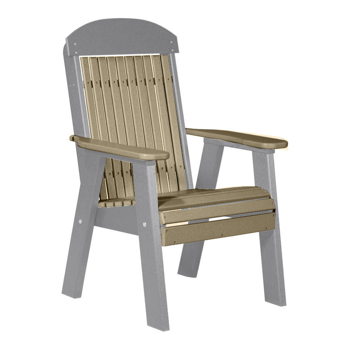 LuxCraft Weatherwood 2' Classic Highback Recycled Plastic Chair