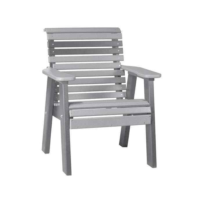 LuxCraft Dove Gray 2' Rollback Recycled Plastic Chair