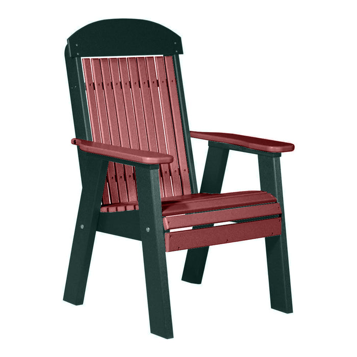 LuxCraft Cherrywood 2' Classic Highback Recycled Plastic Chair With Cup Holder