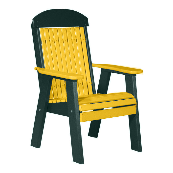 LuxCraft Yellow 2' Classic Highback Recycled Plastic Chair