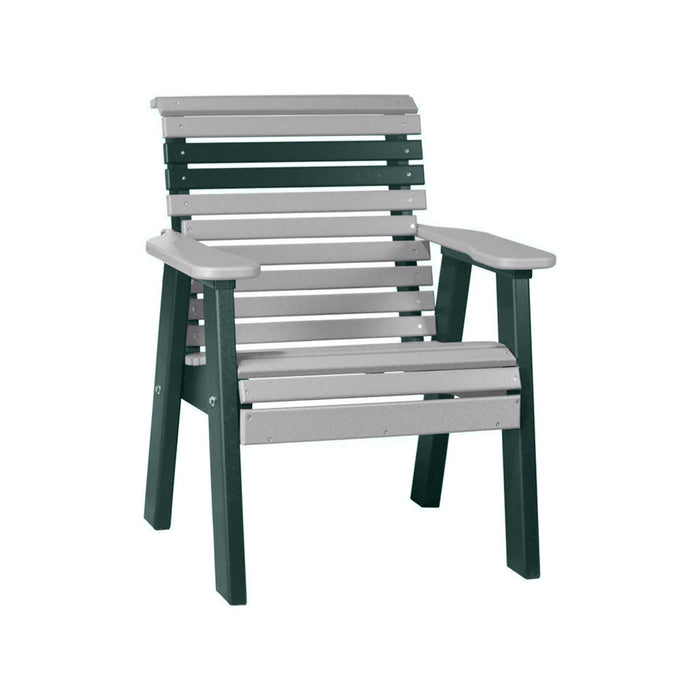 LuxCraft Dove Gray 2' Rollback Recycled Plastic Chair